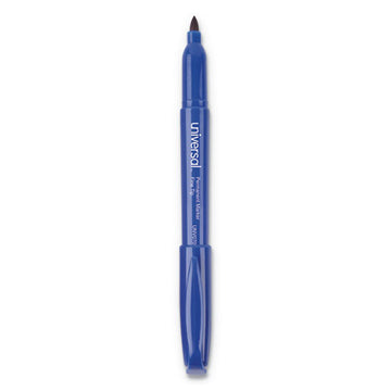 Universal™ Pen-style Permanent Marker, Fine Bullet Tip, Blue, Dozen freeshipping - TVN Wholesale